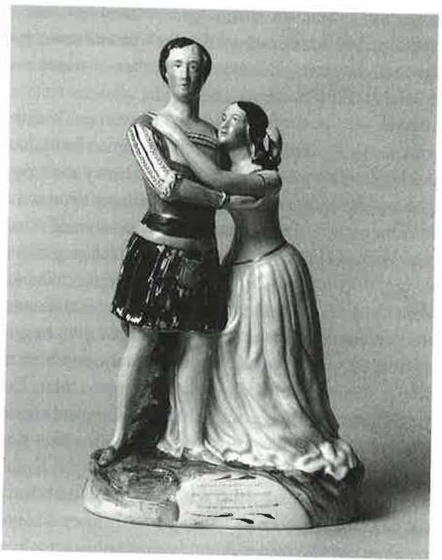 Figurines of Charlotte and Susan Cushman (as Shakespeare's Romeo and Juliet respectively)