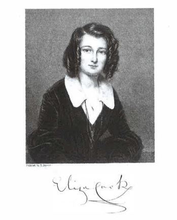 Portrait of Eliza Cook with Autograph