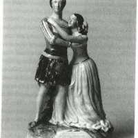 Figurines of Charlotte and Susan Cushman (as Shakespeare's Romeo and Juliet respectively)