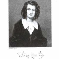 Portrait of Eliza Cook with Autograph